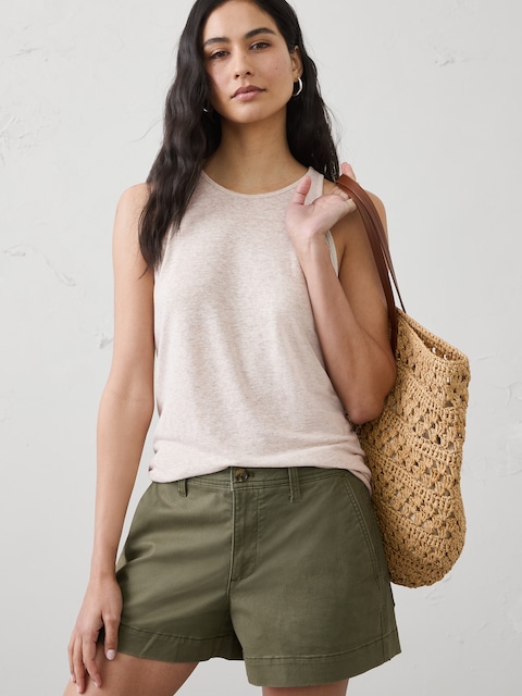 CAMISOLE DOS NAGEUR EN MÉLANGE DE LIN
