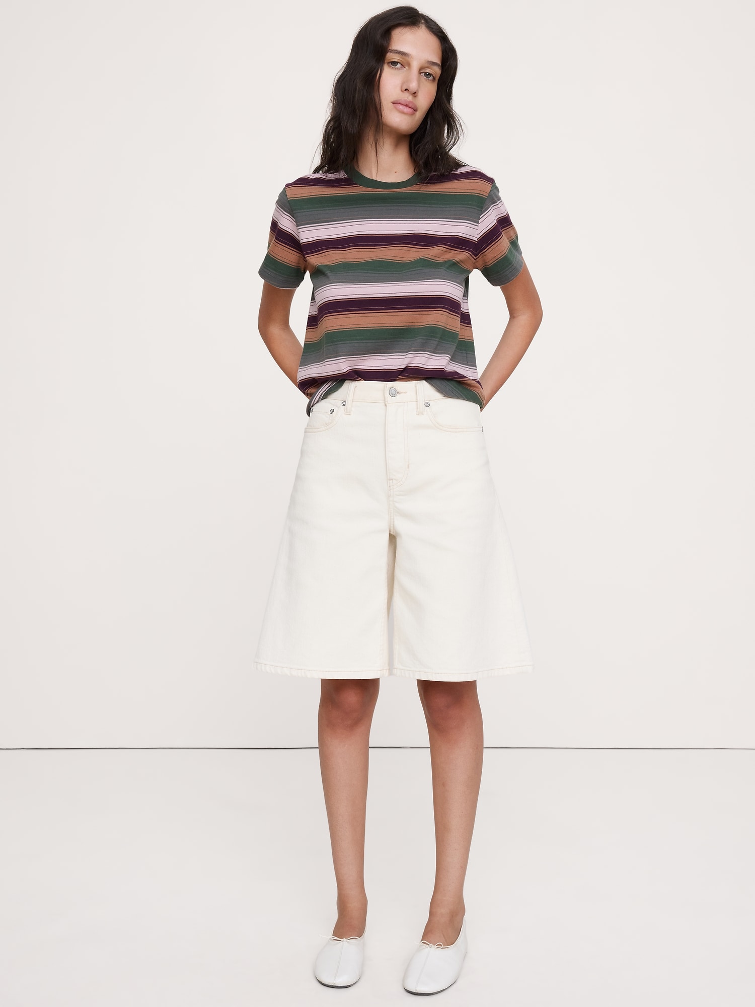 T-SHIRT RAS DU COU EN COTON RÉTRO