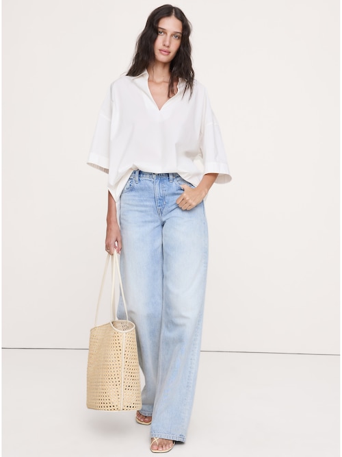 コットンポプリン ポップオーバー チュニック