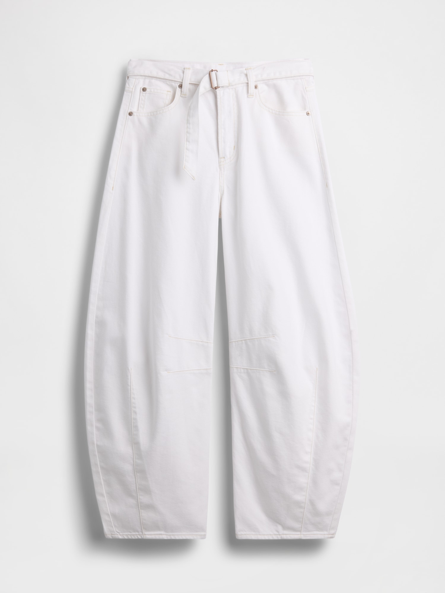 High Rise UltraSoft Belted Horseshoe Jeans