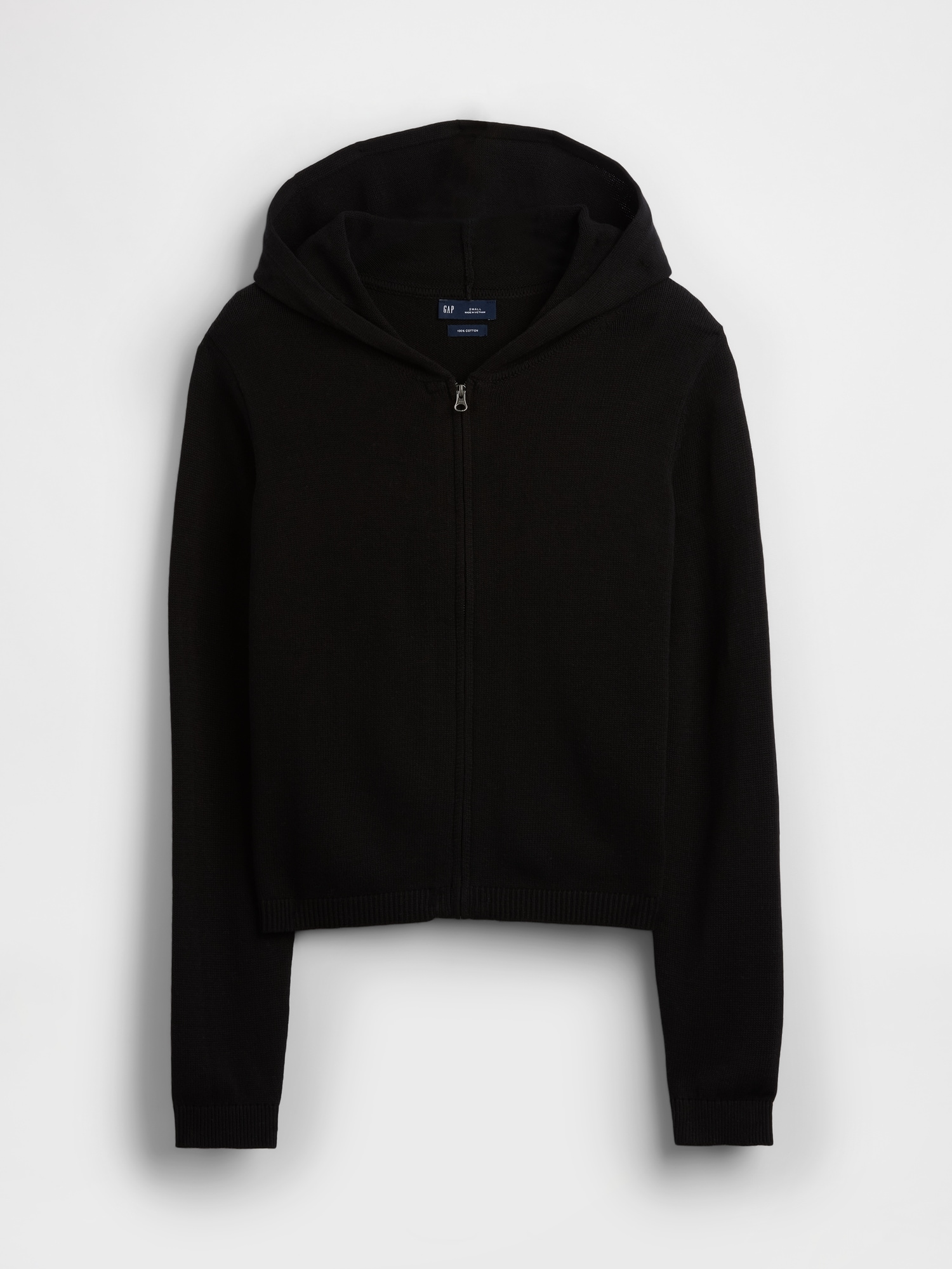 100% Cotton Relaxed Zip Sweater Hoodie