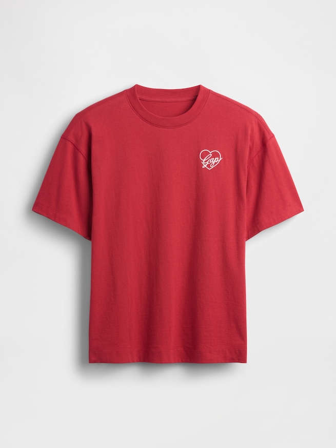 オーバーサイズ GAPハートロゴTシャツ-4