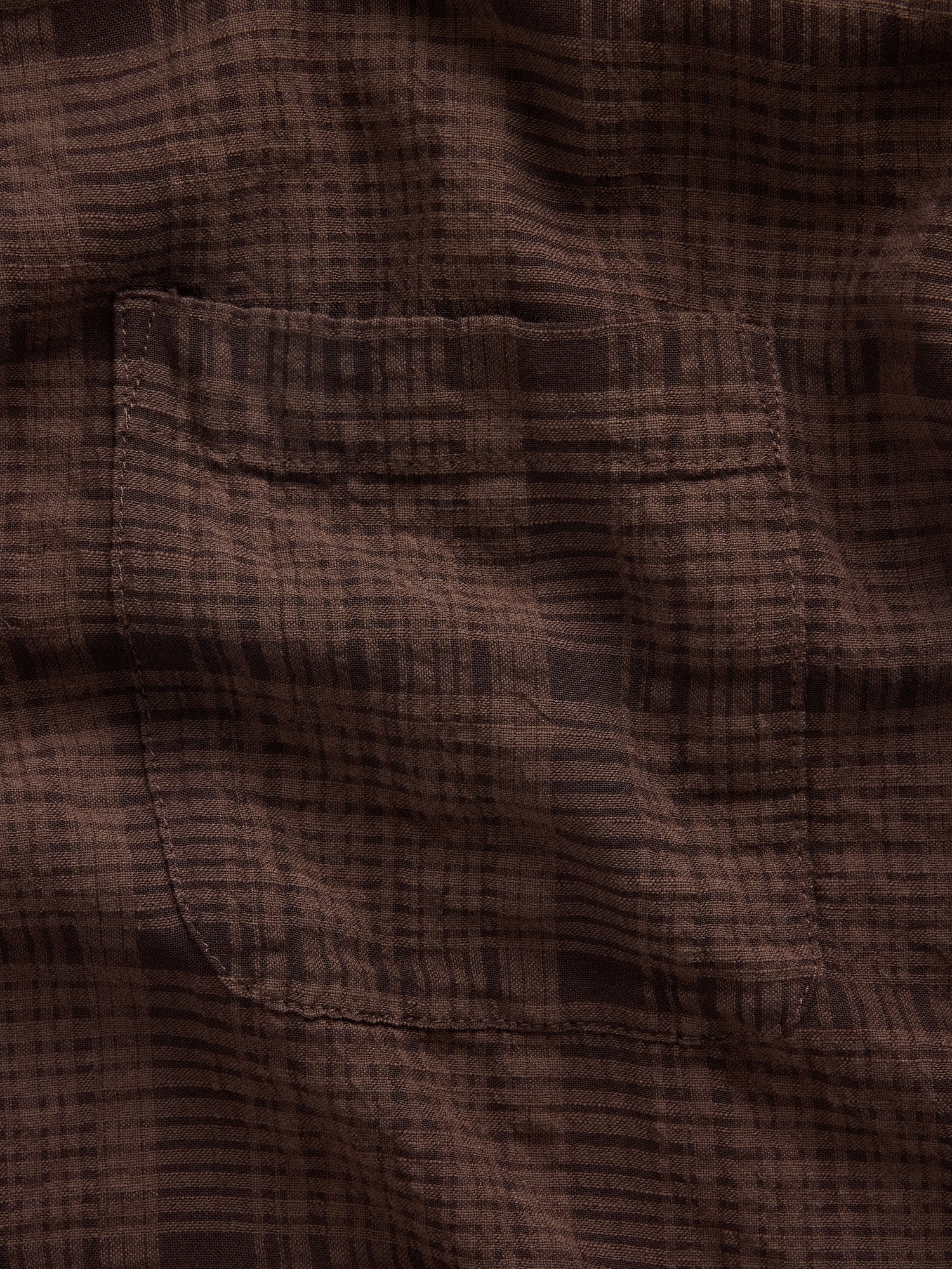 Relaxed Straight-Hem Seersucker Shirt