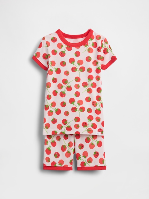 Baby & Toddler Organic Brushed Cotton Tomato PJ Short Set