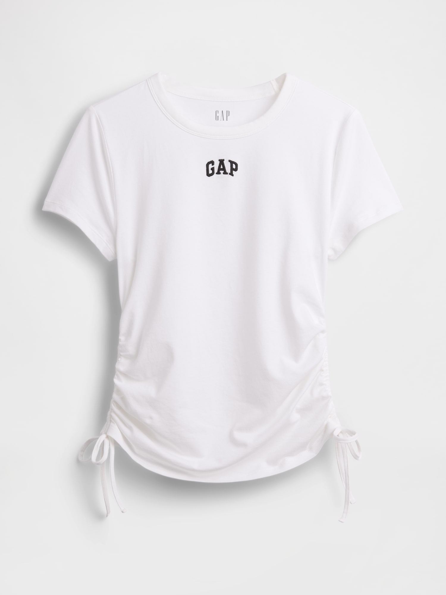 クロースニット ジャージー GAPロゴ ルーシュ サイドタイTシャツ-4