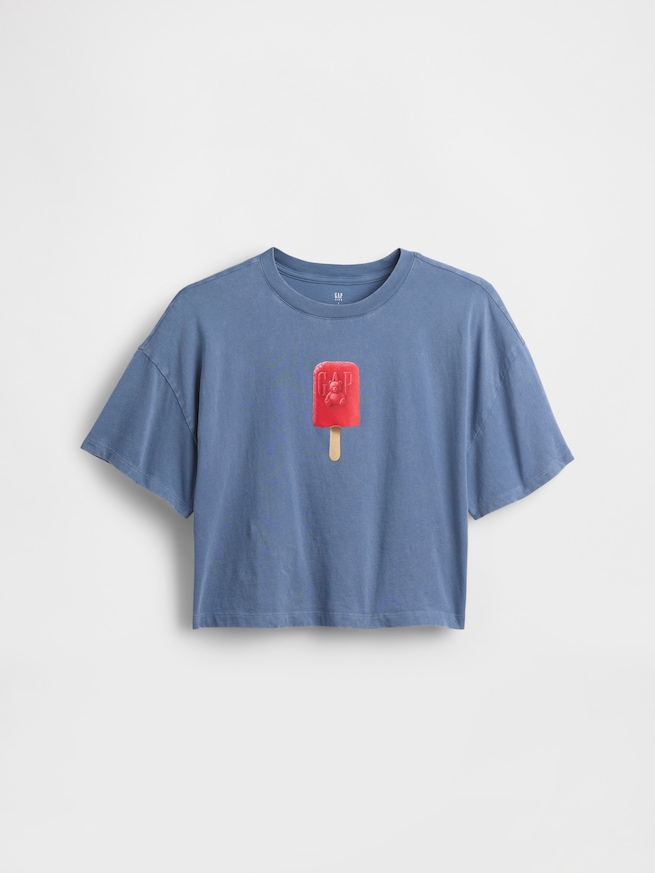 オーバーサイズ グラフィックTシャツ (キッズ)-1