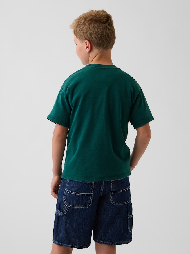 ヘビーウェイト リラックスフィット GAPロゴTシャツ (キッズ)-2