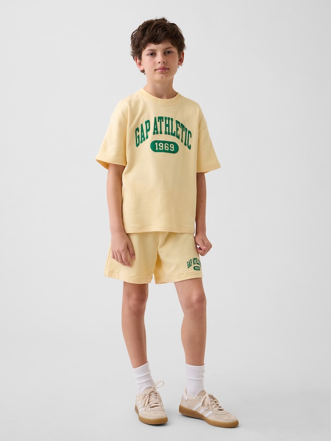 リラックスフィット プルオン フレンチテリー ショートパンツ (キッズ)-0