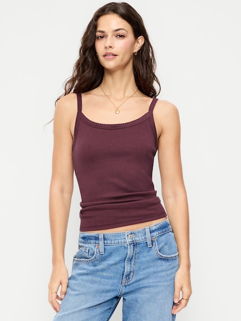 Pointelle Cami Tank Top