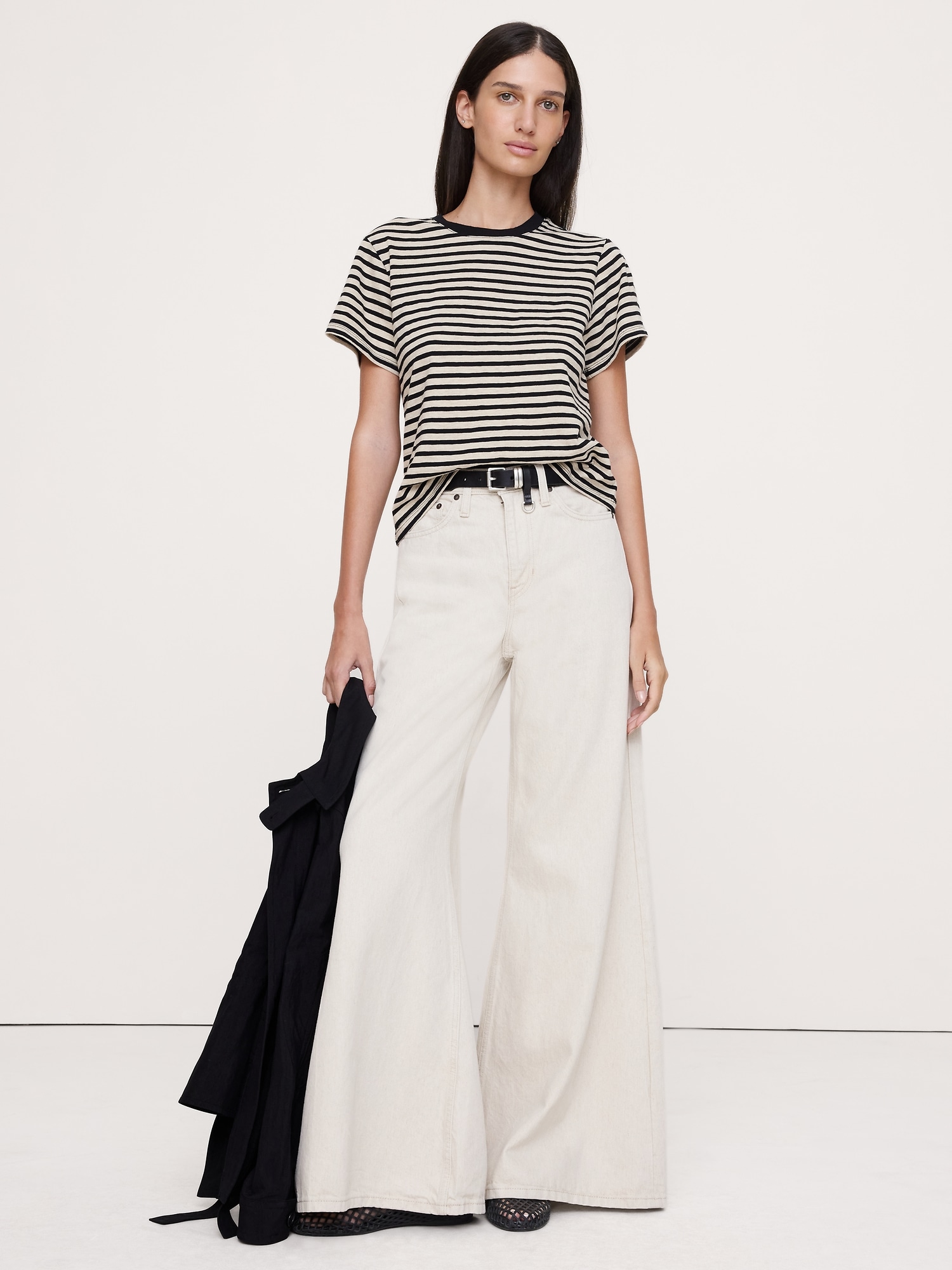 Cotton Slub Crew-Neck T-Shirt