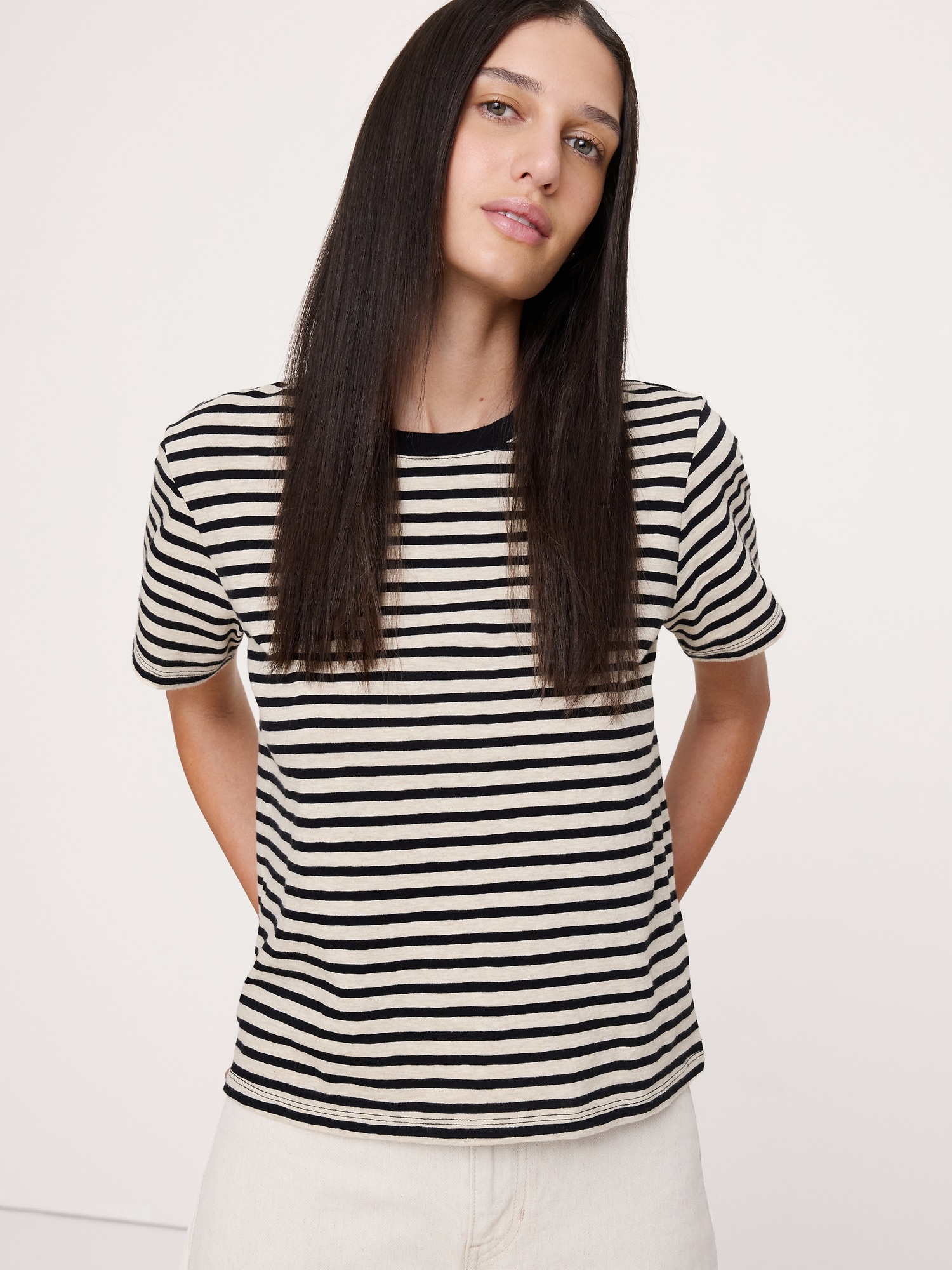 Cotton Slub Crew-Neck T-Shirt