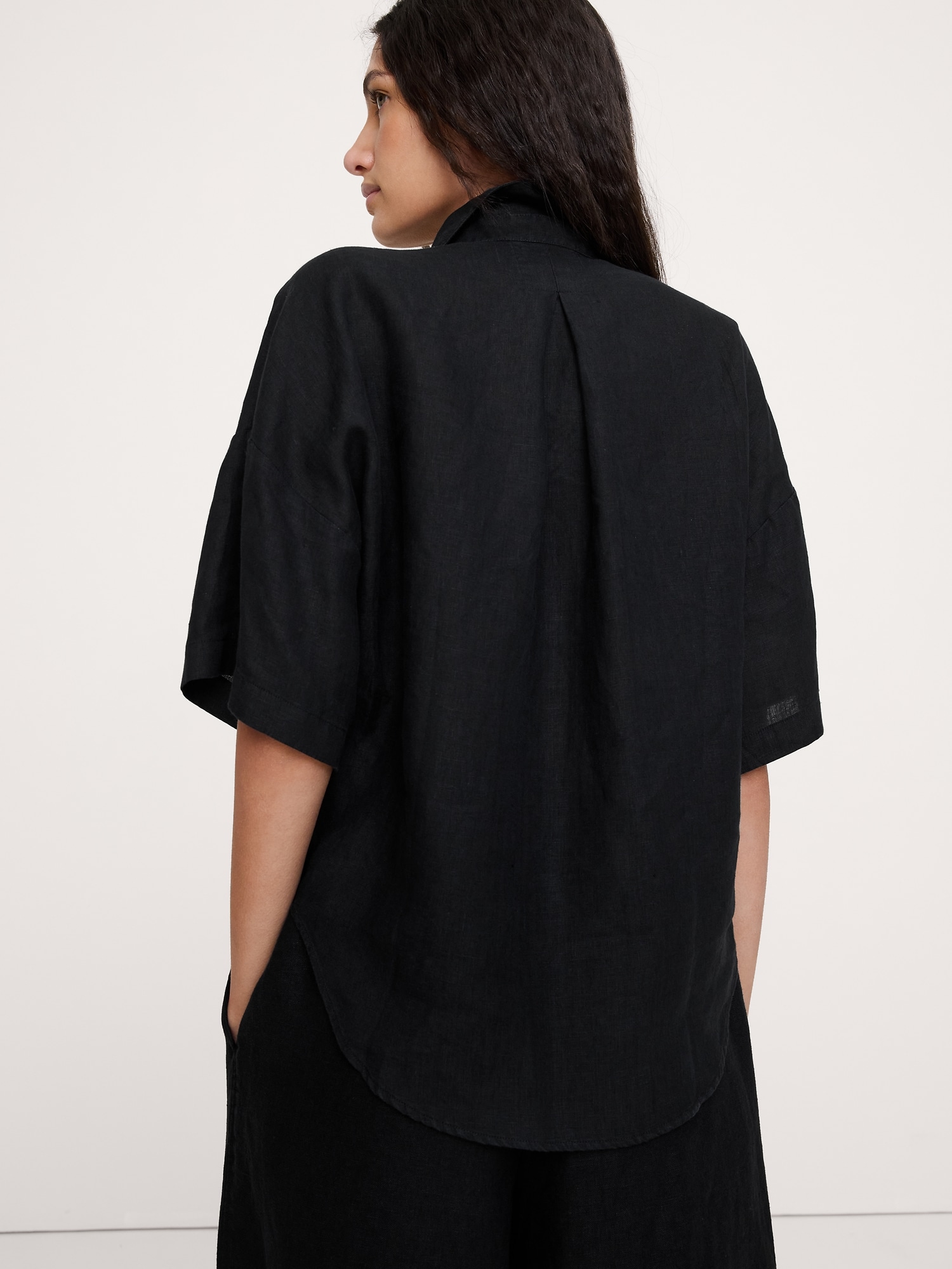 リネン ショートスリーブ シャツ-1