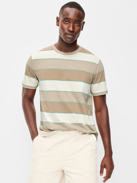 Crew-Neck Striped T-Shirt