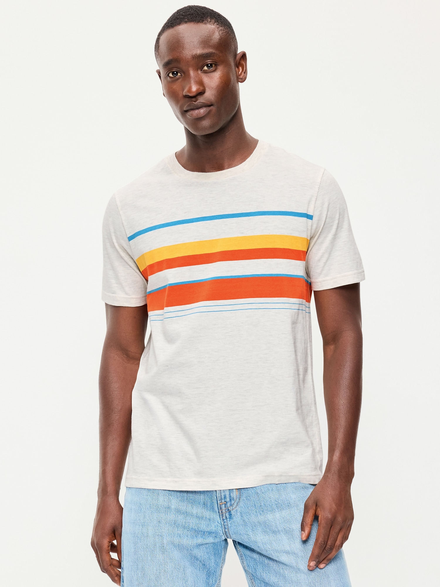 T-SHIRT RAS DU COU À RAYURES