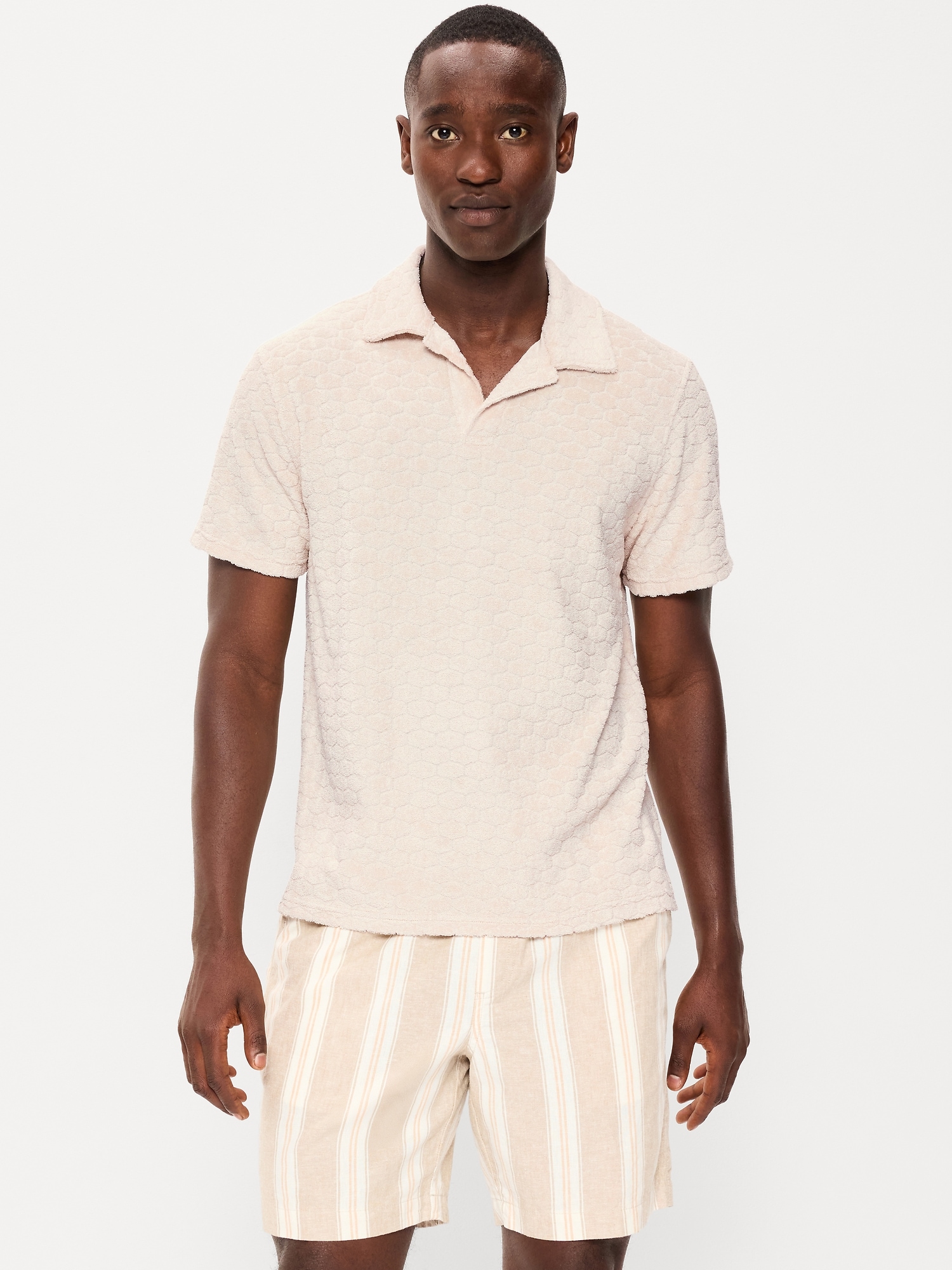 Textured Terry Polo