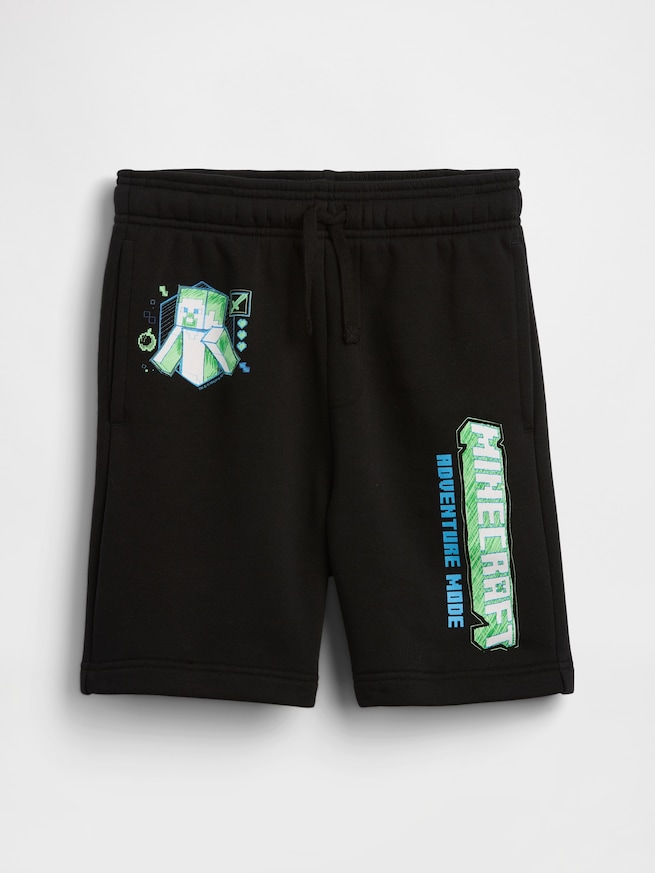 GapKids マインクラフト リラックスフィット プルオン ショートパンツ-1