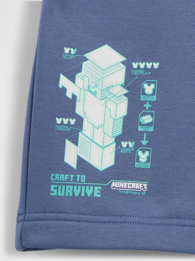 GapKids マインクラフト リラックスフィット プルオン ショートパンツ-4