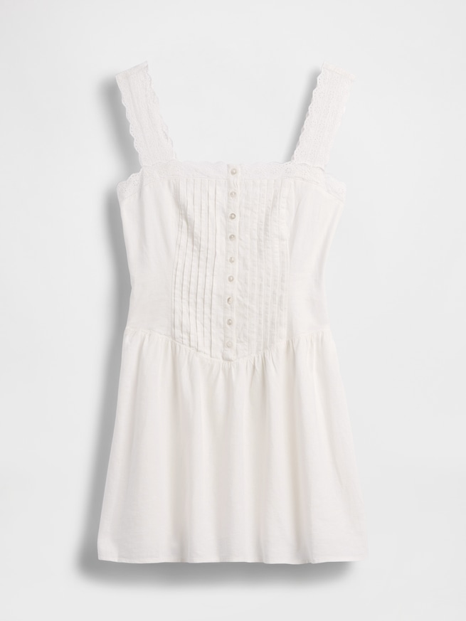 ピンタック ドロップウエスト ミニワンピース-4