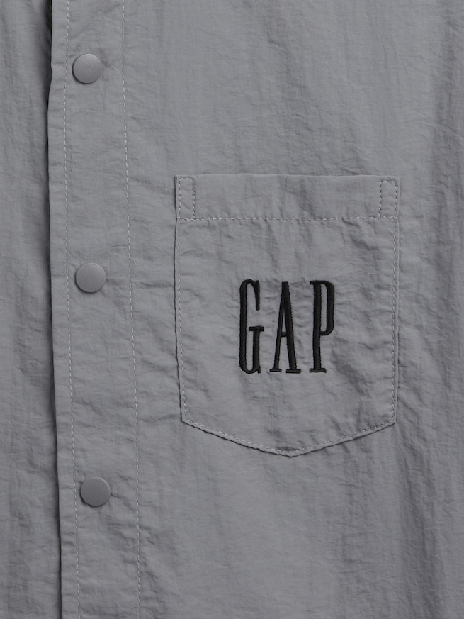 リサイクル リラックスフィット ナイロンシャツ (キッズ)-3