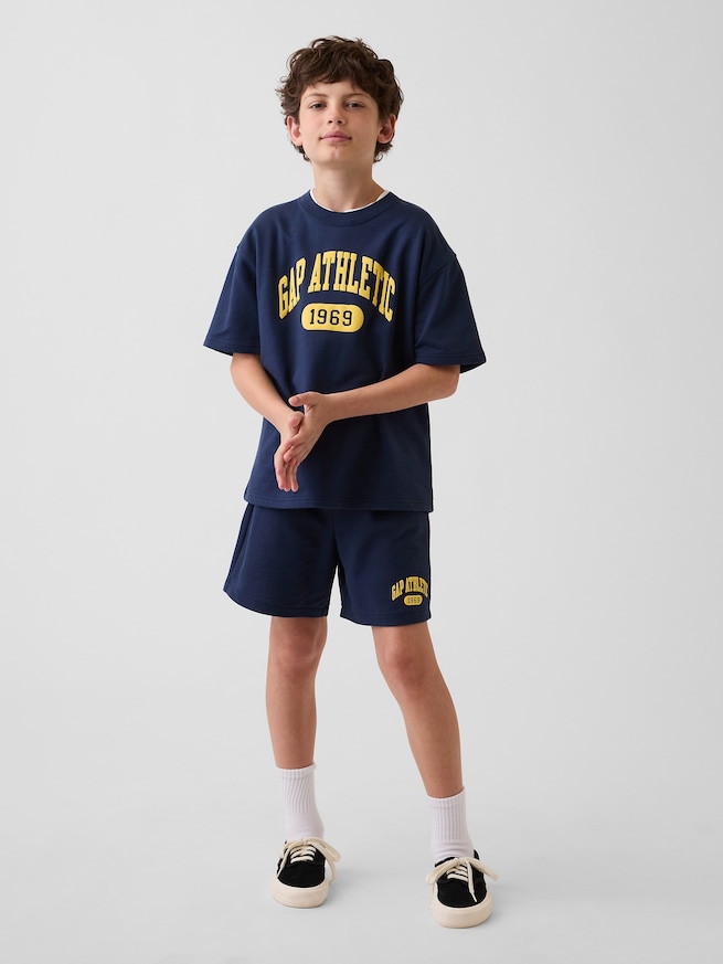 リラックスフィット プルオン フレンチテリー ショートパンツ (キッズ)-0