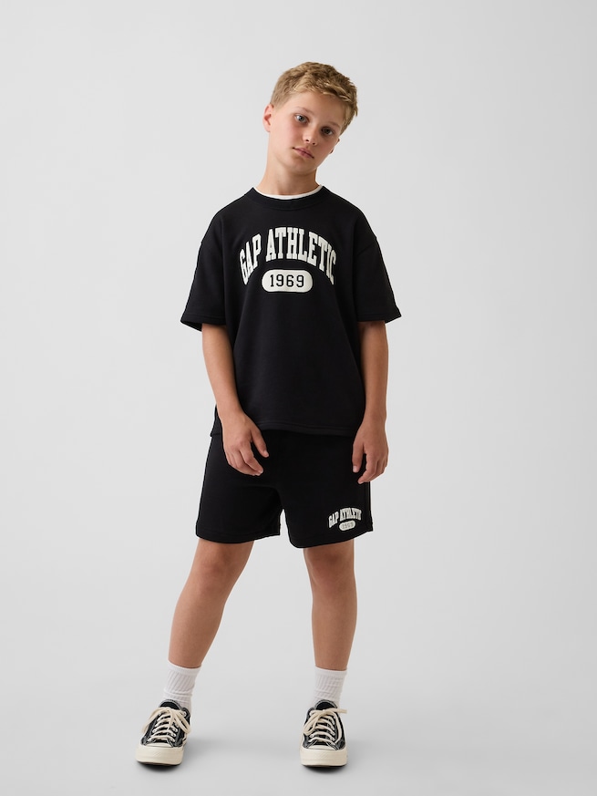 リラックスフィット プルオン フレンチテリー ショートパンツ (キッズ)-0