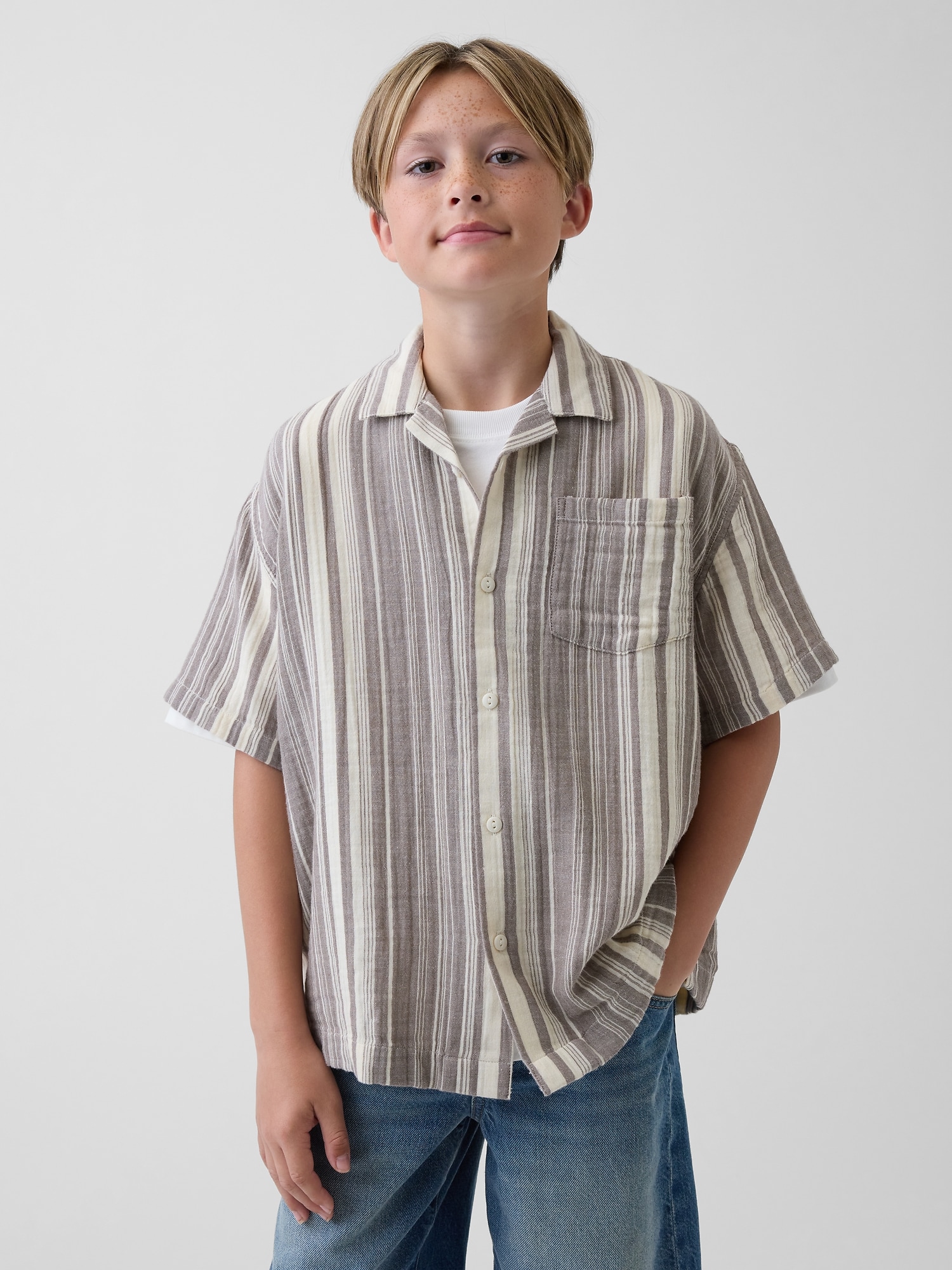 Kids Cotton Gauze Shirt