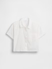 シアー リラックスフィット クロップドシャツ (キッズ)-1
