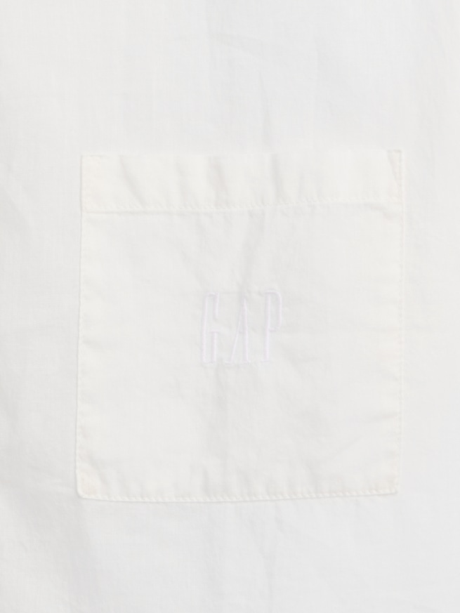 シアー リラックスフィット クロップドシャツ (キッズ)-4