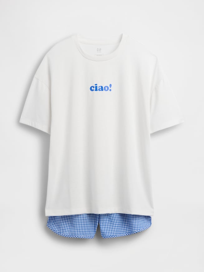 リサイクル ショートパンツパジャマセット (キッズ)-1