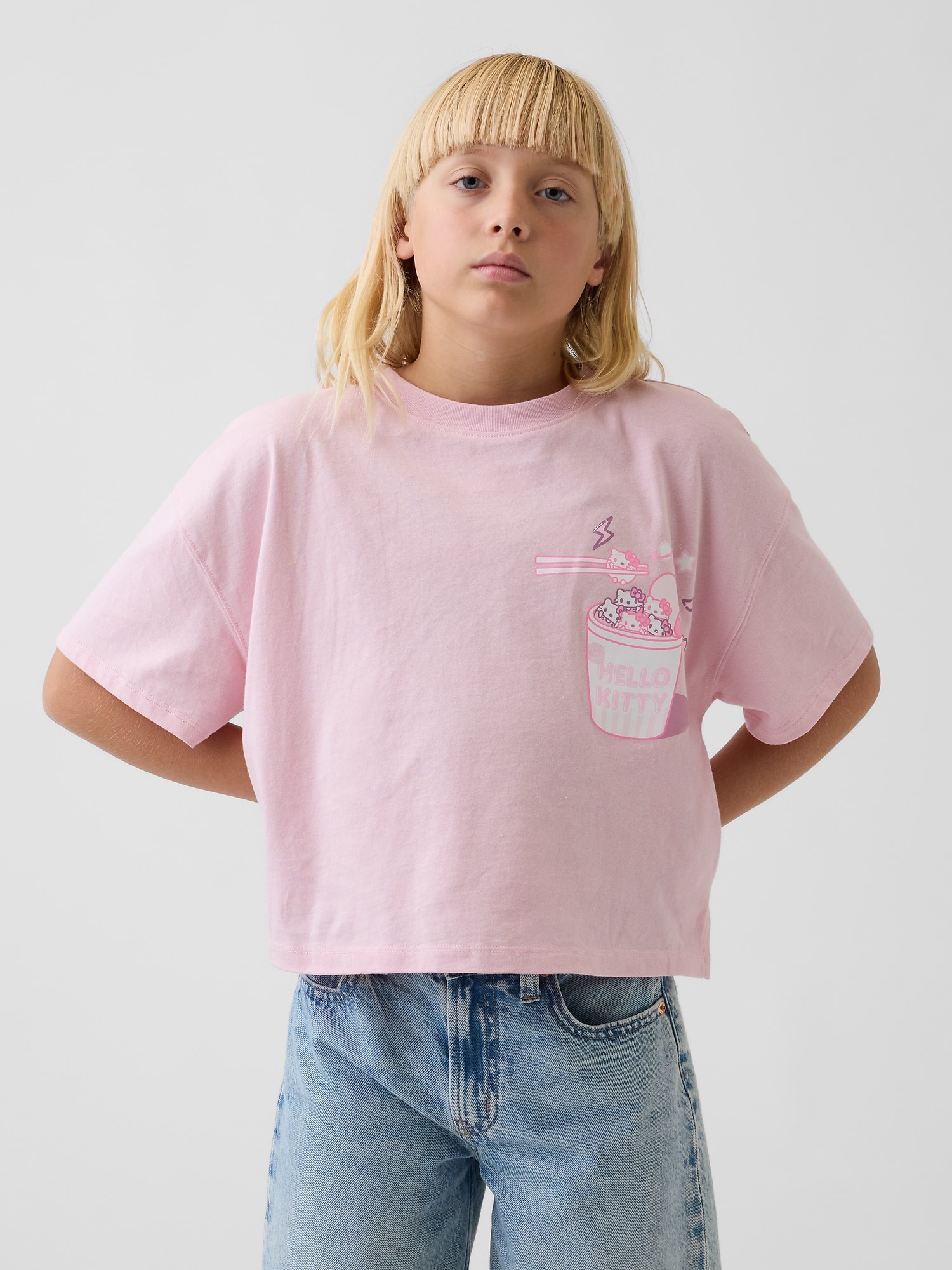Kids Hello Kitty Oversized Graphic T-Shirt