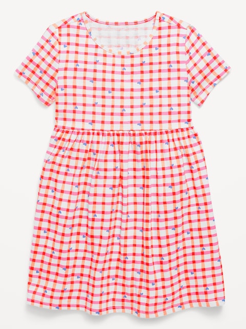 Printed Short-Sleeve Dress for Toddler Girls
