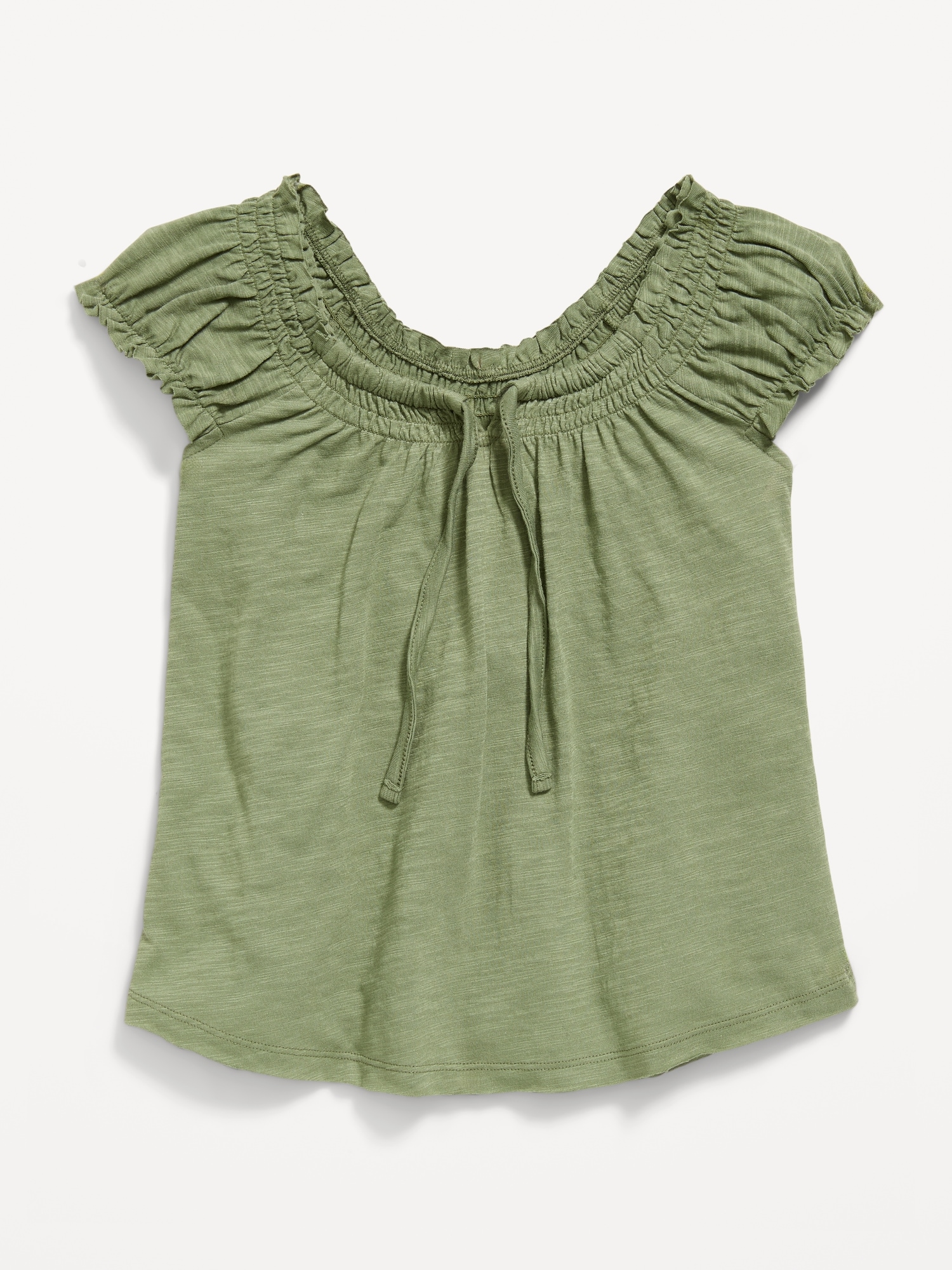 Short-Sleeve Tie-Front Jersey-Knit Top for Girls