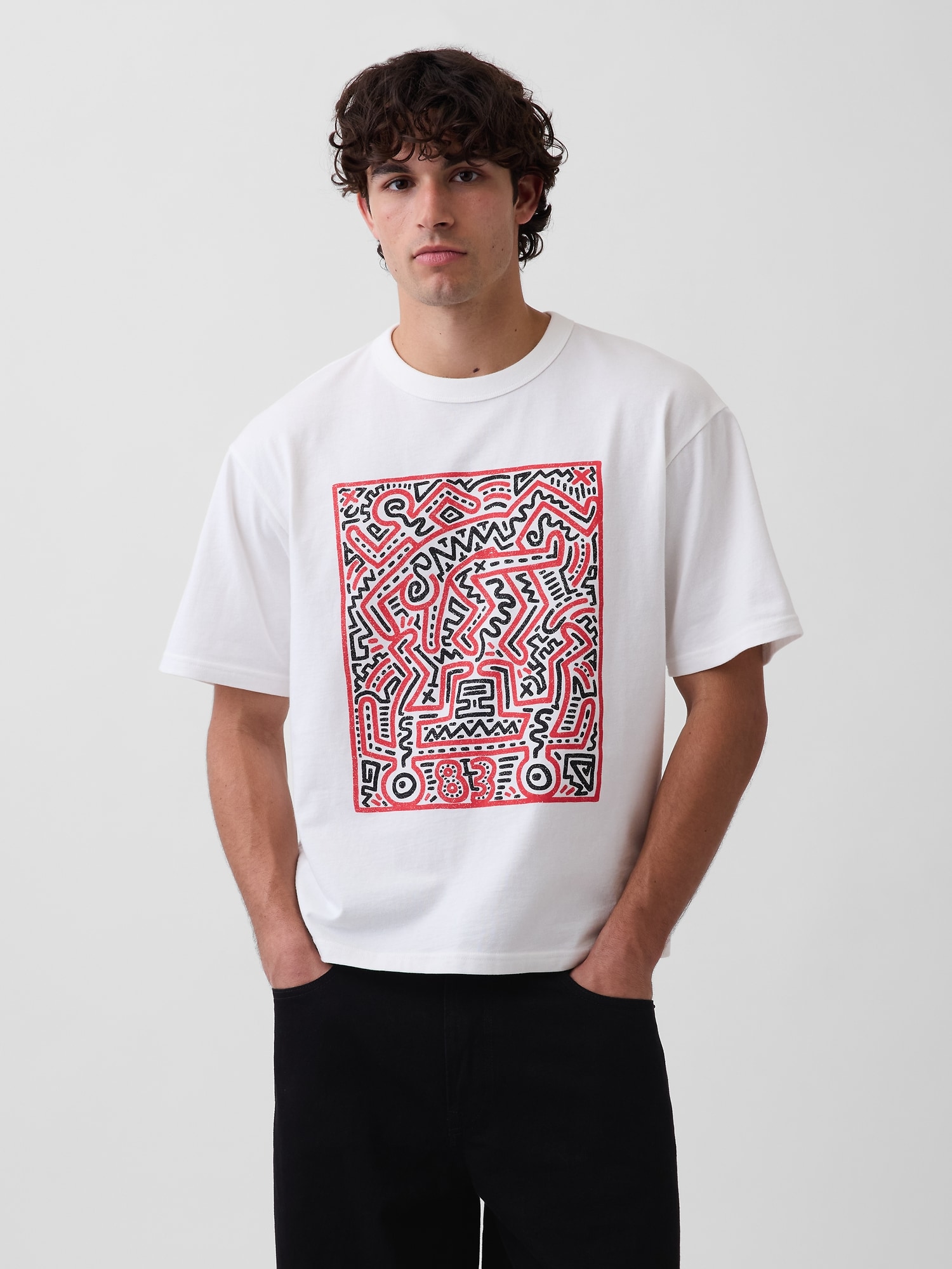 Keith Haring Oversized Graphic T-Shirt