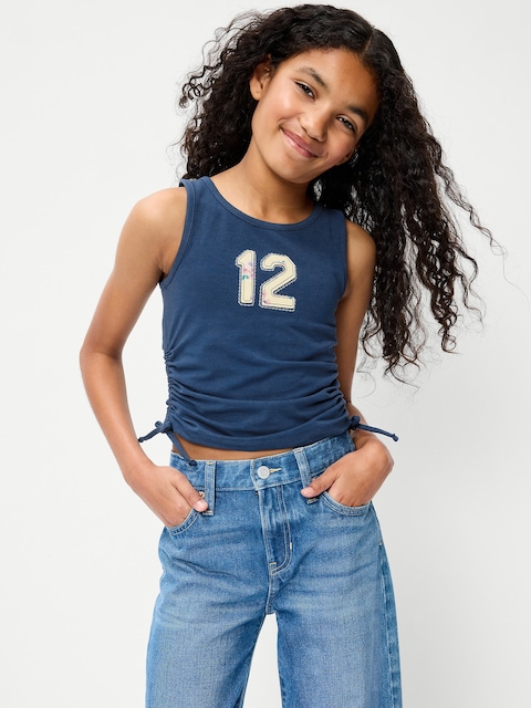 Side-Ruched Tank Top for Girls