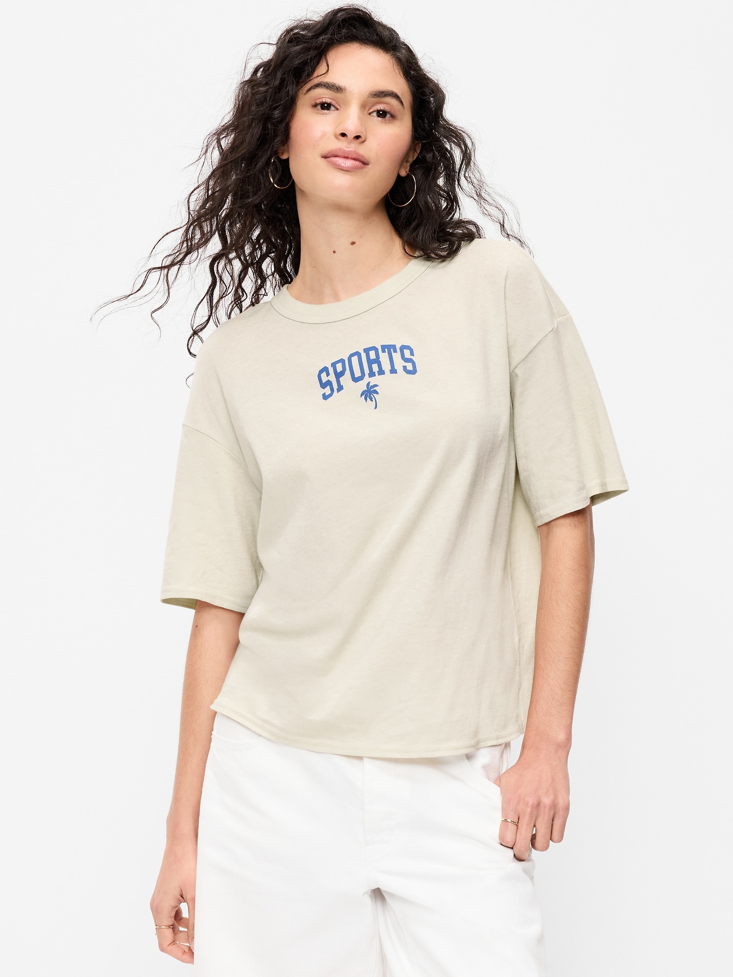 Short-Sleeve Loose Crew-Neck T-Shirt