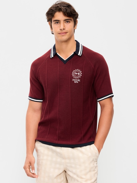Rugby-Style Sweater Polo