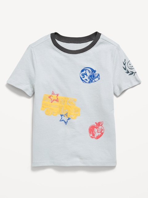T-SHIRT À MANCHES COURTES À IMPRIMÉ POUR TOUT-PETIT
