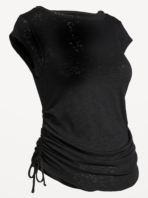 Maternity Side-Cinch Jersey Top