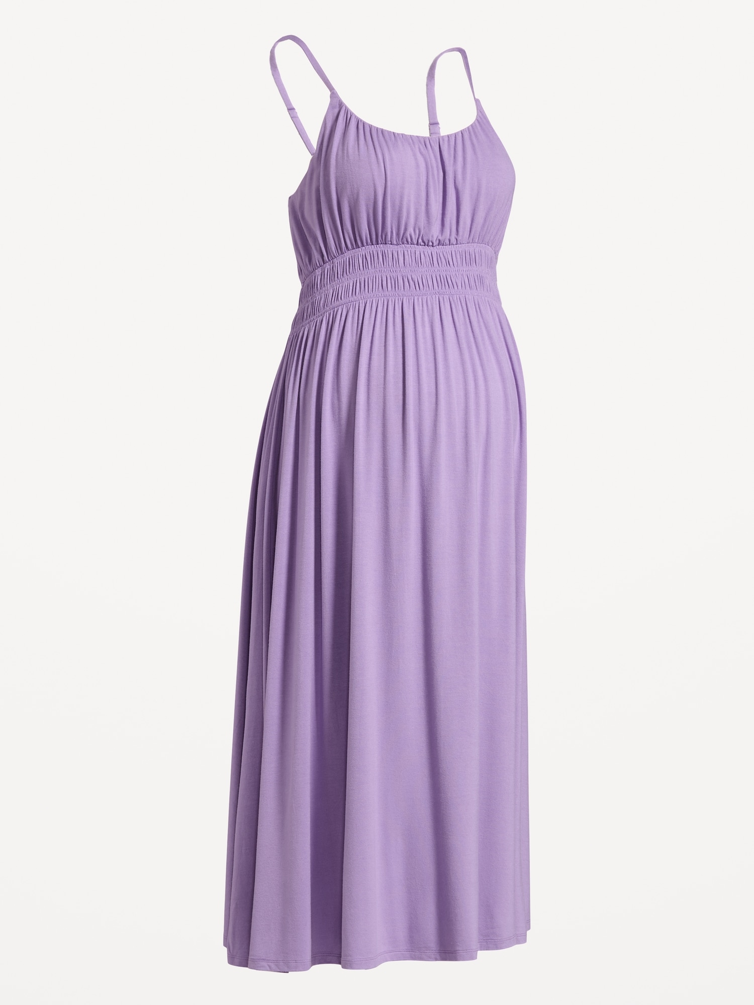 Robe à smocks ajustée et évasée de maternit