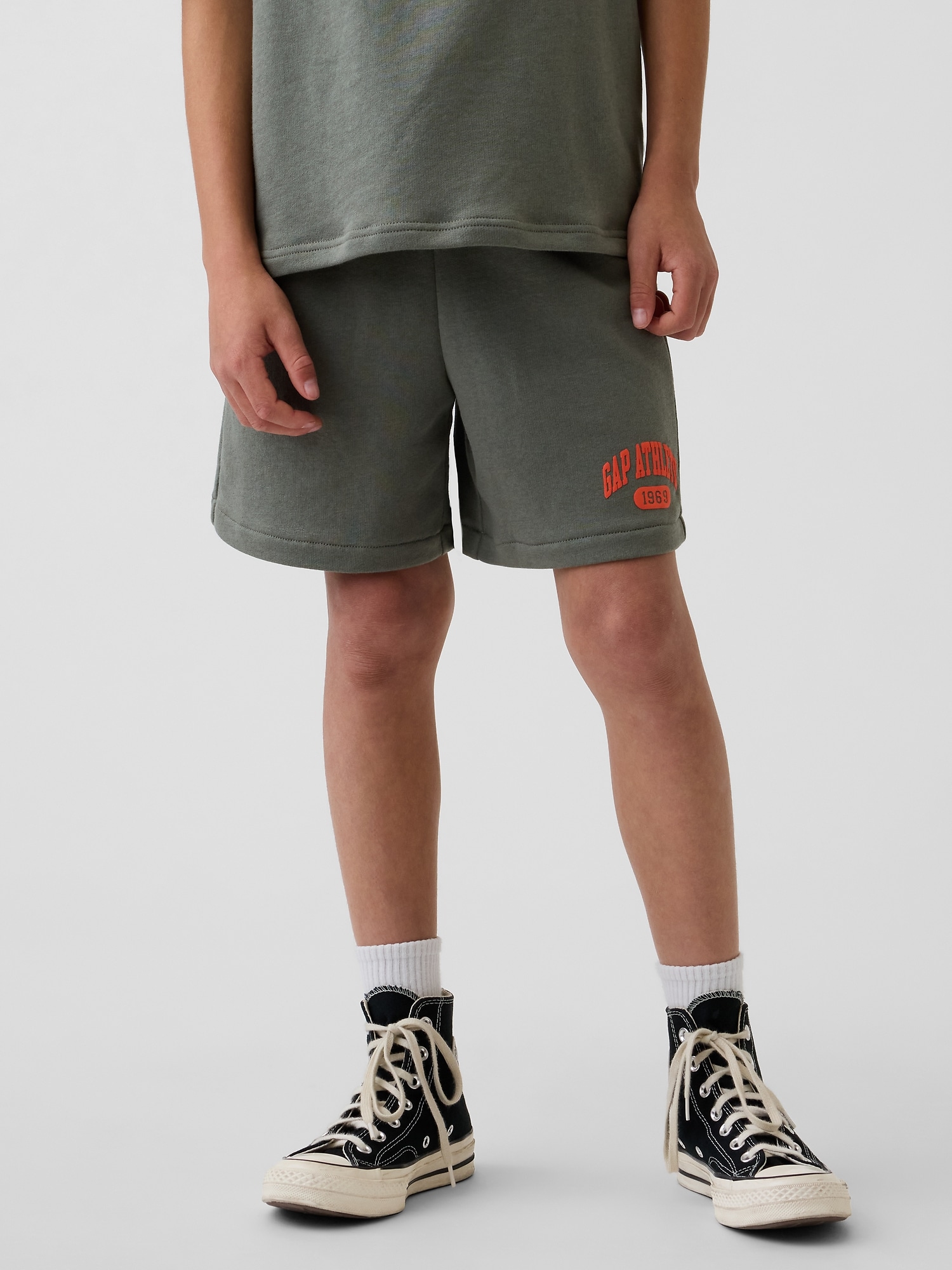 リラックスフィット プルオン フレンチテリー ショートパンツ (キッズ)-2