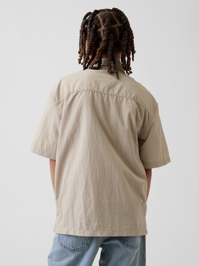 リサイクル リラックスフィット ナイロンシャツ (キッズ)-2