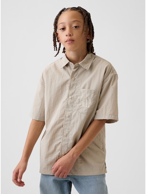 リサイクル リラックスフィット ナイロンシャツ (キッズ)