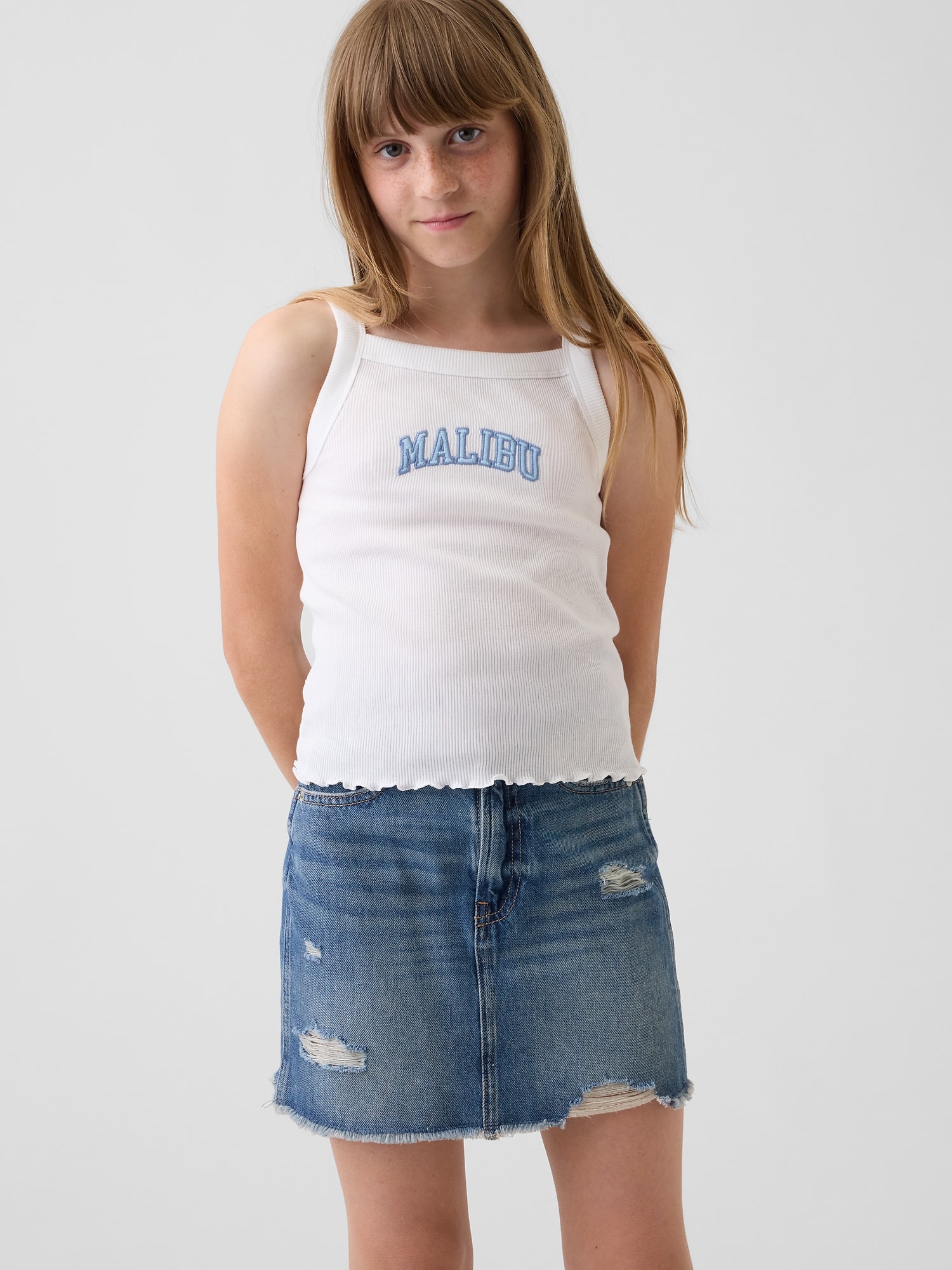 Kids Rib Square-Neck Tank Top