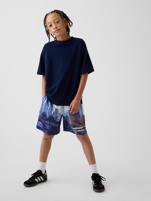 GapFit 6インチ リサイクル メッシュ イージーショートパンツ (キッズ)