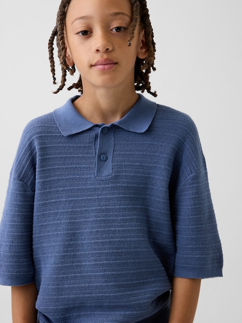 Kids Relaxed Polo Sweater Shirt