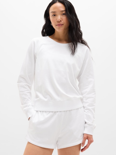 Airy Cotton Terry Crew Sweatshirt