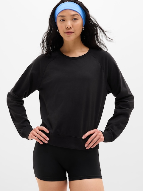 Airy Cotton Terry Crew Sweatshirt