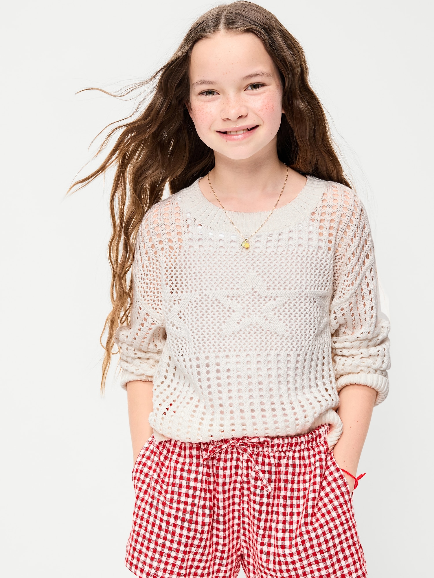Long-Sleeve Pullover Sweater for Girls