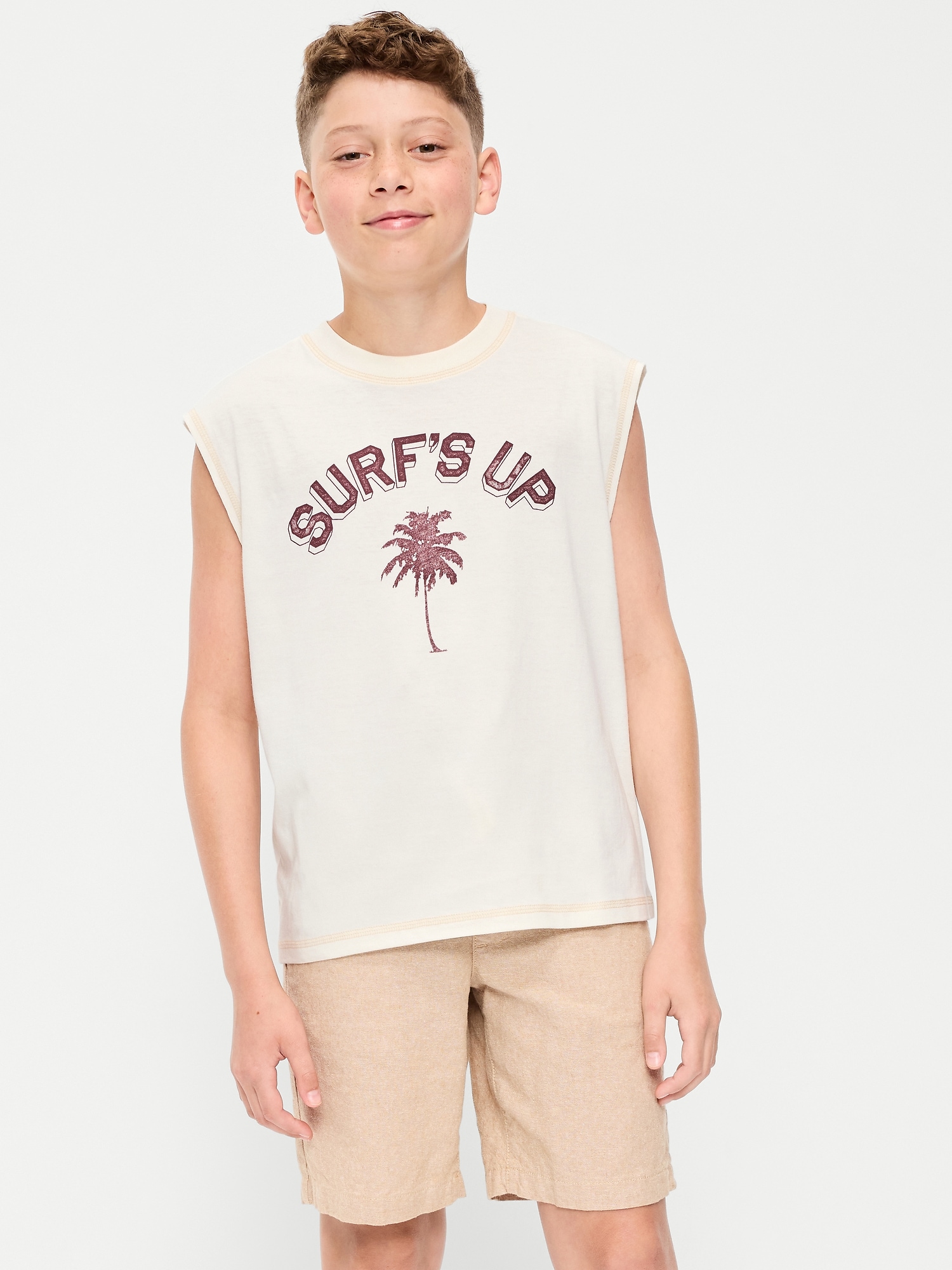 Boxy Muscle Tank Top for Boys