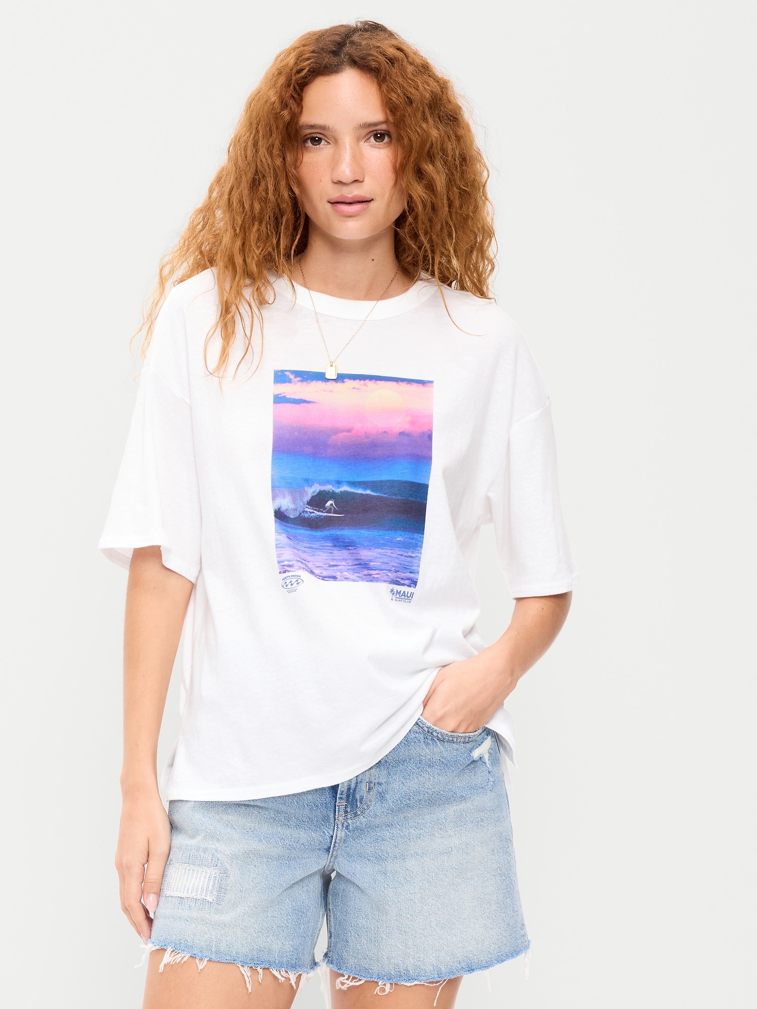 T-SHIRT AMPLE RAS DU COU À MANCHES COURTES.